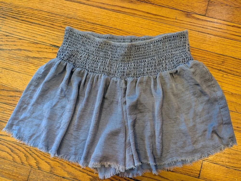 flowy smocked-waist 3' shorts Aerie Raw Hem Women's XL Violet